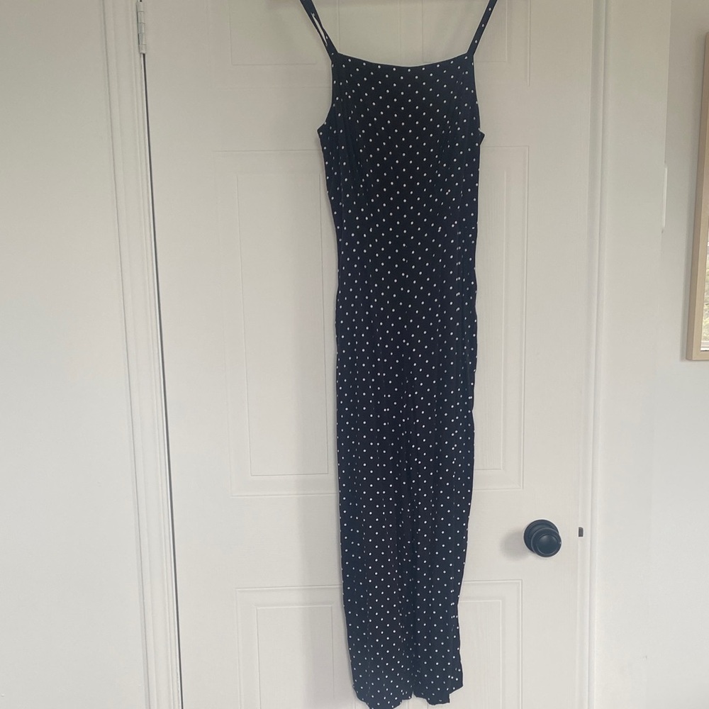 Old Navy Black and White Polka Dot Jumpsuit